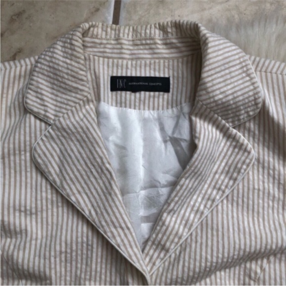 INC International Concepts Striped Blazer - Picture 3 of 4